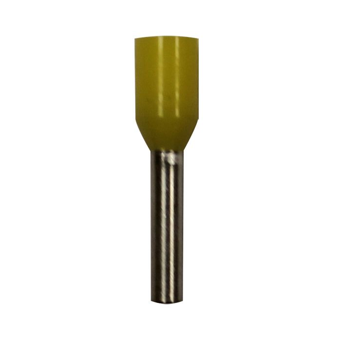 Eclipse Tools Pro'sKit Insulated Yellow Wire Ferrules, 18 AWG x 14mm, 500 pcs