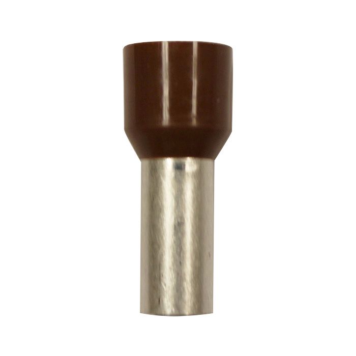 Eclipse Tools Pro'sKit Insulated Brown Wire Ferrules, 4 AWG x 30mm, 50 pcs