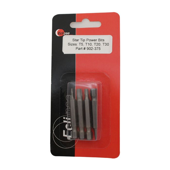 Pro'sKit Eclipse Tools 4pc Star Tip Power Bit Set T5 T10 T20 T30