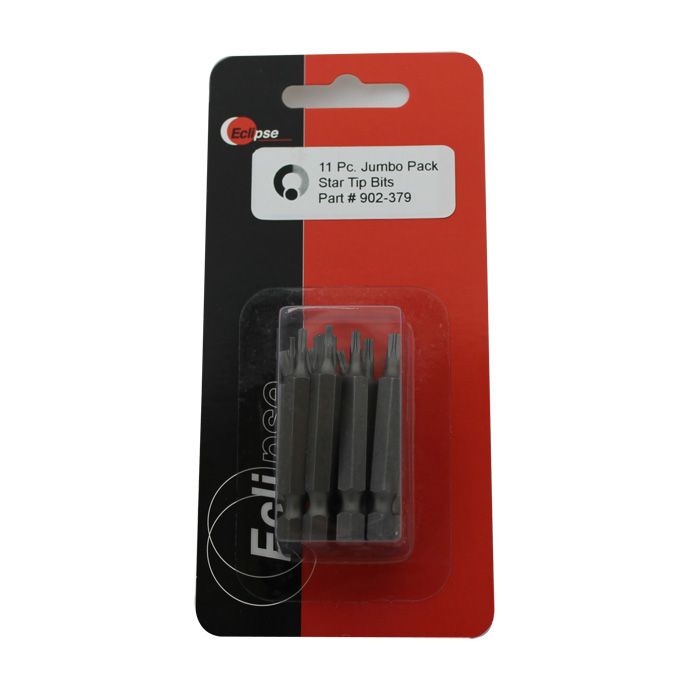 Eclipse Tools Pro'sKit 11 Pc Jumbo Pack Assorted Star Tip 1-15/16" Power Bit Set