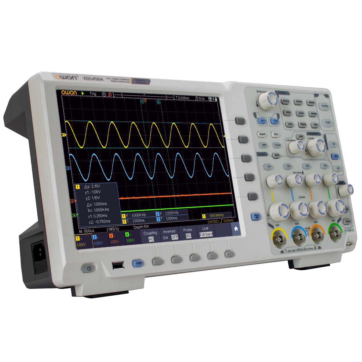 OWON XDS4502 350MHz, 5GSa/s Digital Oscilloscope