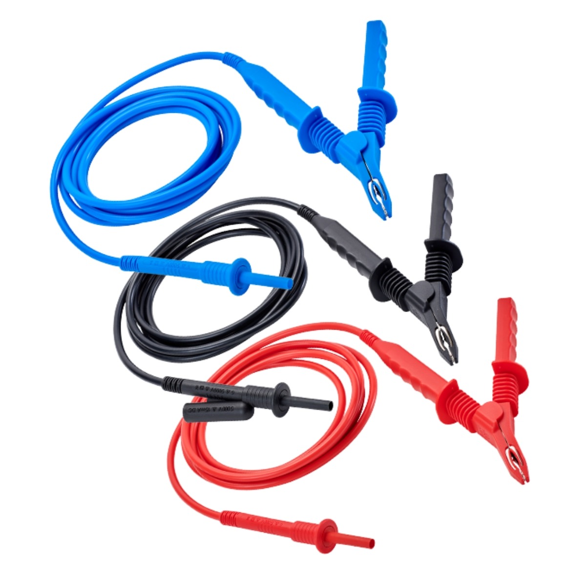 AEMC 2151.30 Lead – Replacement Set of 3, 10 ft 5kV safety w/clips for Megohmmeter Models 5050, 5060, 5070, & 6505