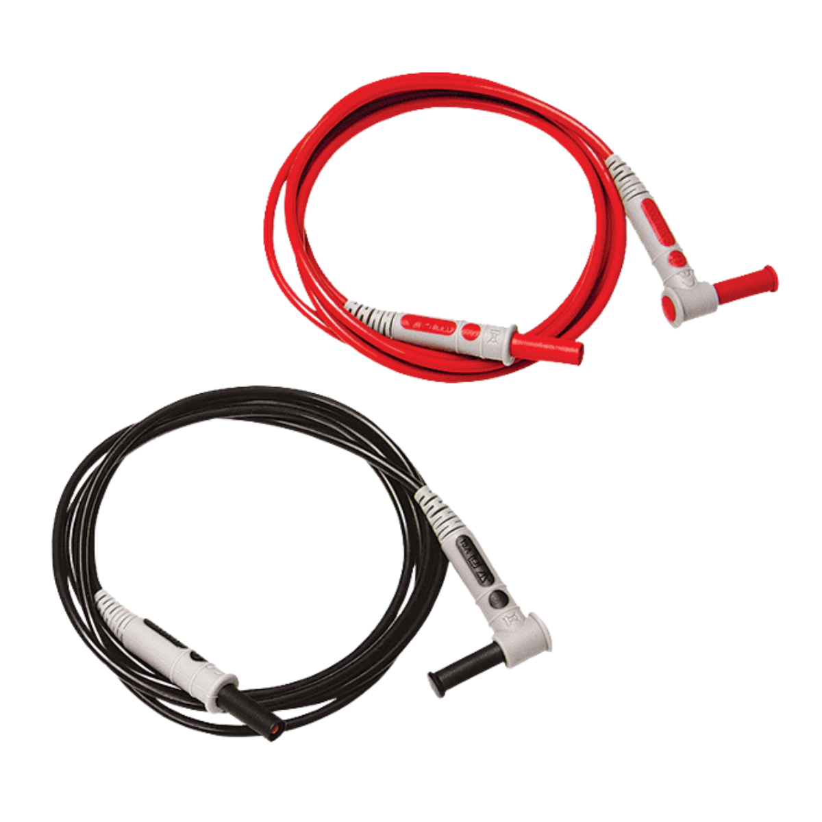 AEMC 2152.15 Safety Lead Set – 2 x 5 ft Red/Black Silicone Leads, ST/RA Banana Plug, 1000V CAT IV