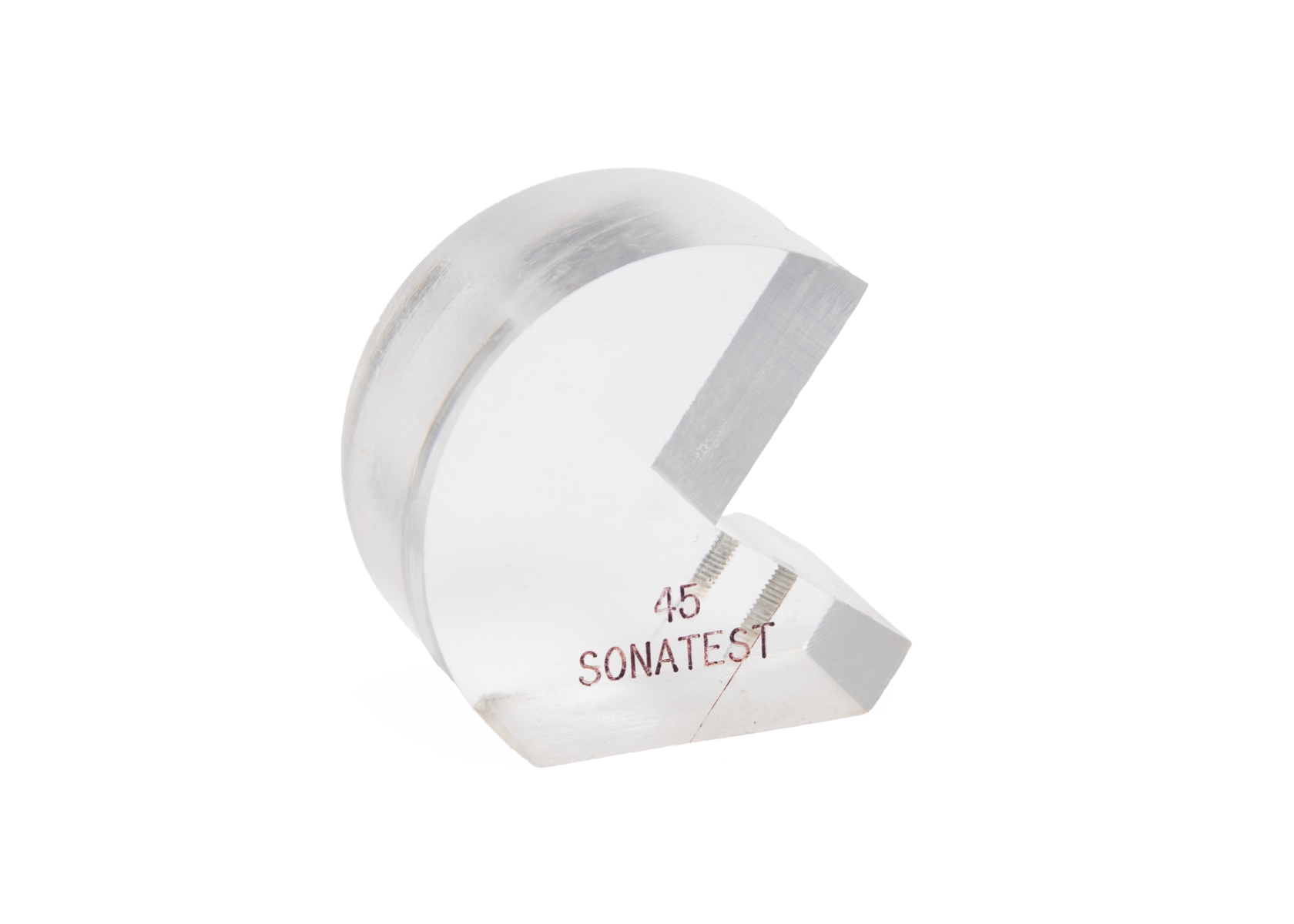 Sonatest 45° AWS Snail Wedge for Ultrasonic Angle Beam Calibration to AWS D1.1 Standards