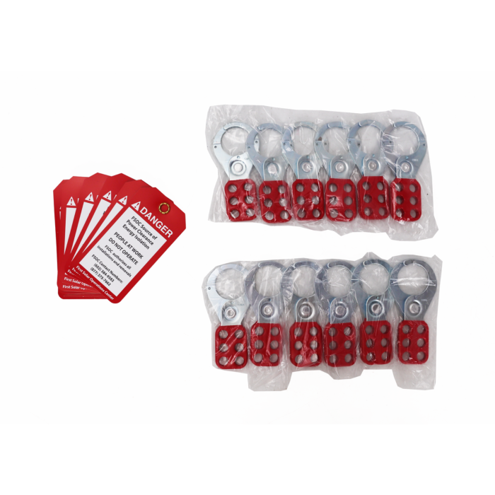 Brady 65376 Non-Labeled Safety Lockout Hasps | 12-Pack with Tags ...