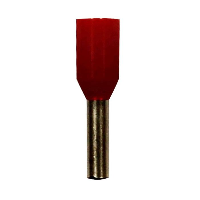 Eclipse Tools Pro'sKit Insulated Red Wire Ferrules, 18 AWG x 12mm, 100 pcs