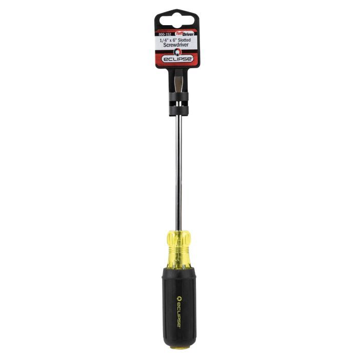  Eclipse Tools Pro'sKit Flat Blade Rubber Grip Screwdriver 1/4 x 6"