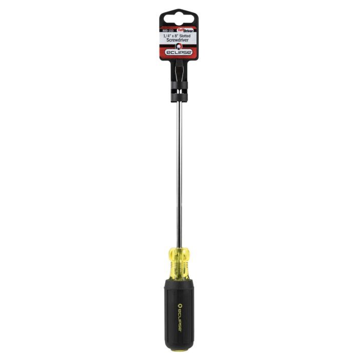  Eclipse Tools Pro'sKit Flat Blade Rubber Grip Screwdriver 1/4 x 8"