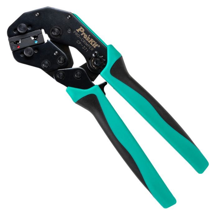 Eclipse Tools Pro'sKit CrimPro Crimper for Red and Blue Insulated Flag Terminals AWG 22-14