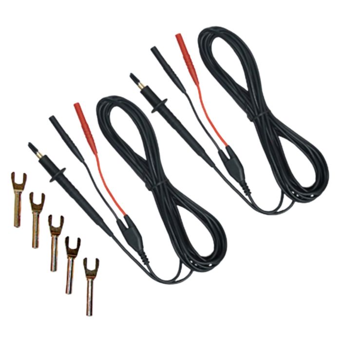 AEMC 2118.74 Kelvin Probes 20 ft 1A spring loaded with 4 mm banana plugs and fork terminals