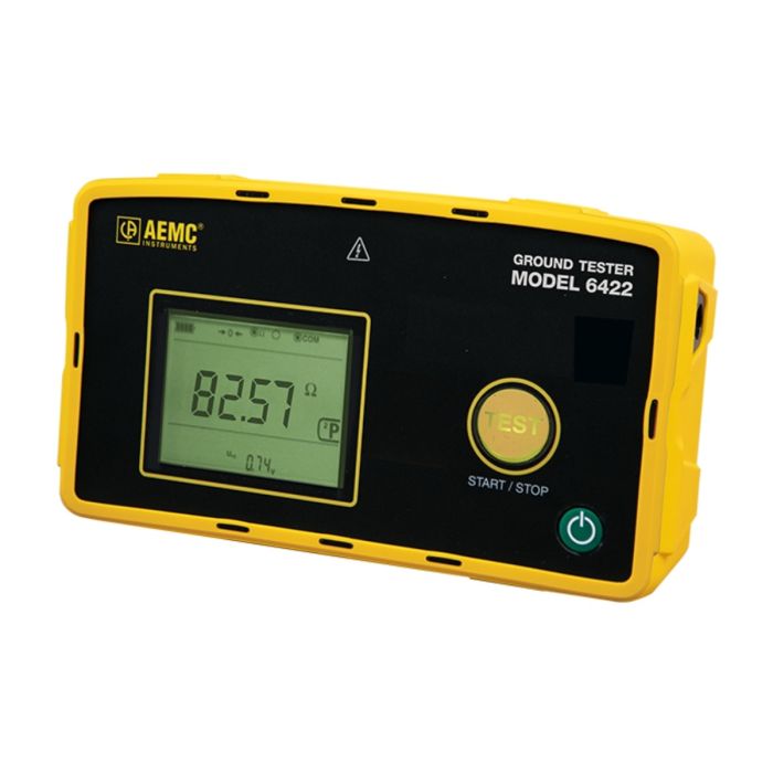 AEMC 2135.56 Model 6422 ground resistance tester kit with LCD and color-coded terminals