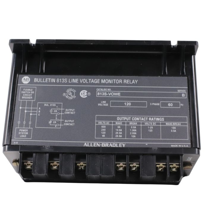 Allen Bradley 813S V0WE Line Voltage Monitor Relay Close View