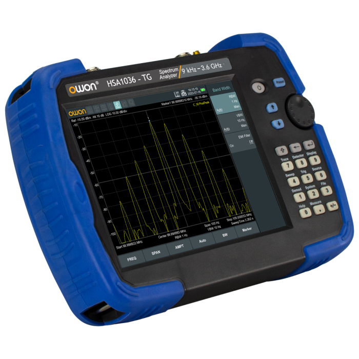 OWON HSA1036-TG 3.2GHz Handheld Spectrum Analyzer with Tracking Generator GPS Receiver