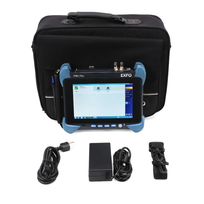 Exfo FTB-1 Pro unit, Exfo FTB-880V2 module, AC Adapter/Charger, Power Cord, Soft Case with Strap