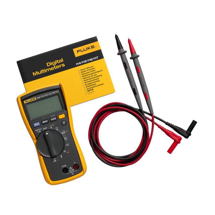 Fluke 116 HVAC Digital Multimeter with Temperature Probe and Test Leads