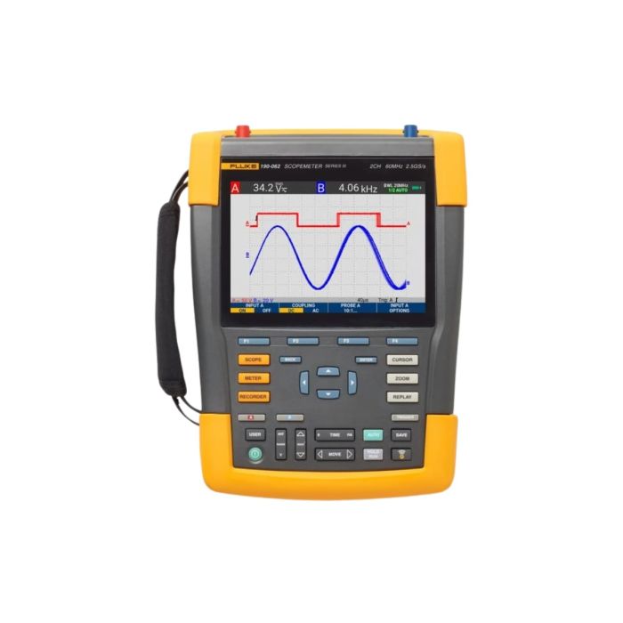 Fluke 190 062 III S 60MHz 2 Channel ScopeMeter Oscilloscope with Software