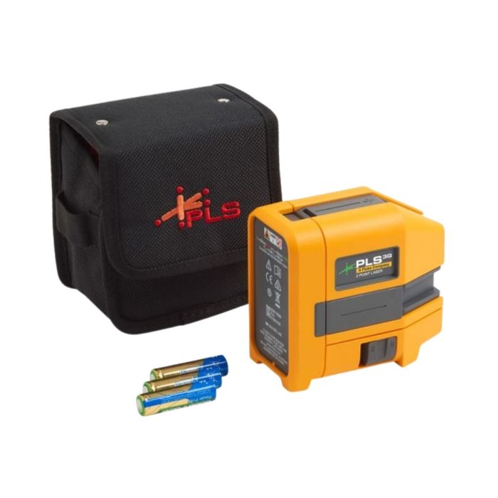 Fluke PLS 3G Z self-leveling 3-point green laser level with canvas pouch Product View
