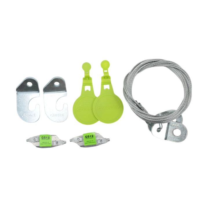 Gripple GS12-10S5-R5-2P seismic restraint kit with cable, GS12 fasteners, fittings, and eyelets