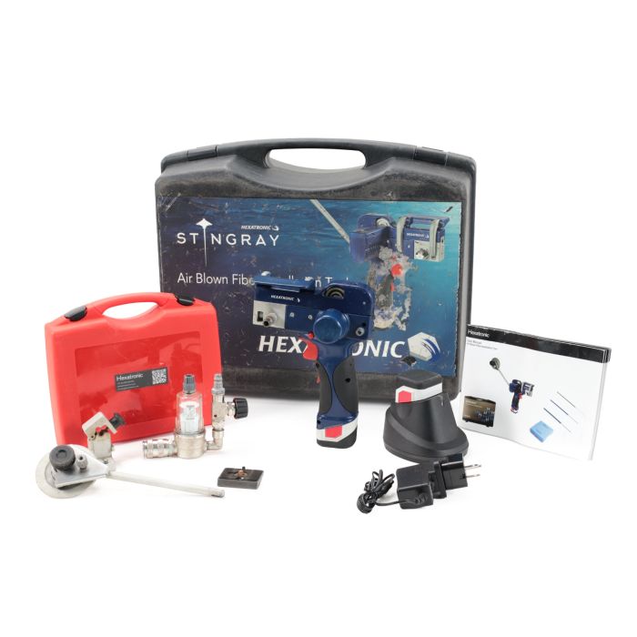 Hexatronic Stingray FOTA-ABF-LTT1792040/7 air blown fiber installation tool kit with cases and accessories