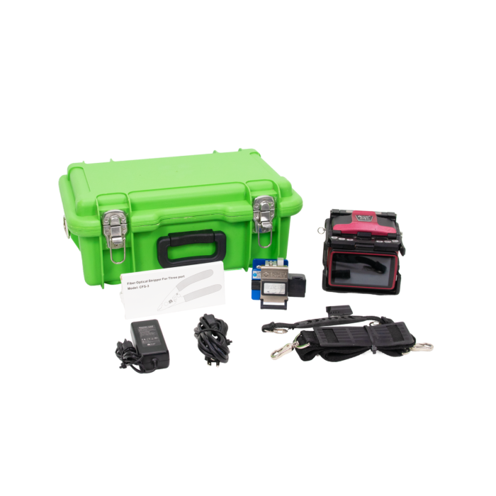 INNO Mini M7 V-Groove Clad Alignment Fusion Splicer W/High Precision FC-6S Cleaver Set of FH-40 Fiber Holder