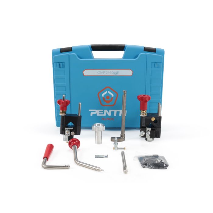 Penta ALROC MF2/40 cable stripping tool kit with ASC40R1, handles, accessories, and blue CMF2/40 NP carrying case