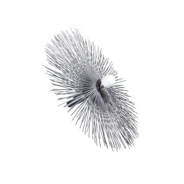 Wohler 17535 35 cm M10 threaded chimney cleaning brush with flatwire spring steel bristles
