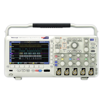 Tektronix MSO2014B unit. White in color
