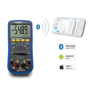 OWON B33+ 3-3/4 Digital Handheld Multimeter with Offline Recording Function and Bluetooth 