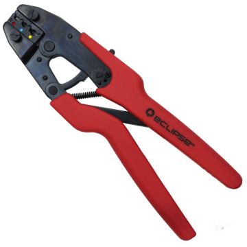 Eclipse Tools Pro'sKit Ergo-Lunar Crimper for Red, Blue, Yellow Insulated Terminals AWG 22-10