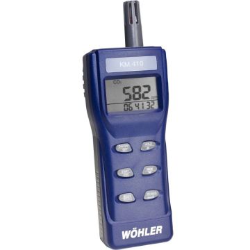 Wohler KM 410 indoor air quality meter with integrated probe and LCD display
