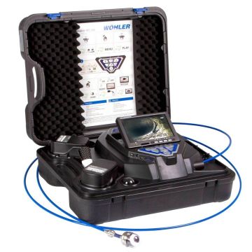 Wöhler VIS 350 inspection camera model 6352 with 1.5 in. pan-and-tilt camera head and 100 ft push rod