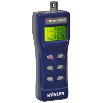 Wöhler IR Hygrotemp 24 thermo-hygrometer for infrared surface temperature, air temperature, and humidity measurement