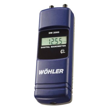 Wöhler DM 2000 digital manometer model 7006 with handheld display and dual pressure ports