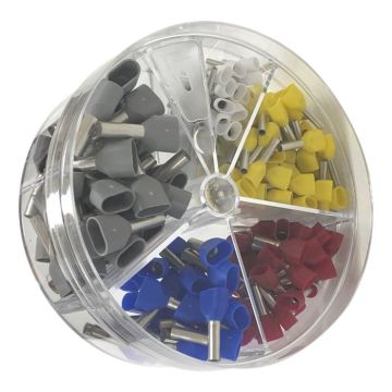 Eclipse Tools Pro'sKit Twin Insulated Wire Ferrule Assortment Pack 20-12 AWG