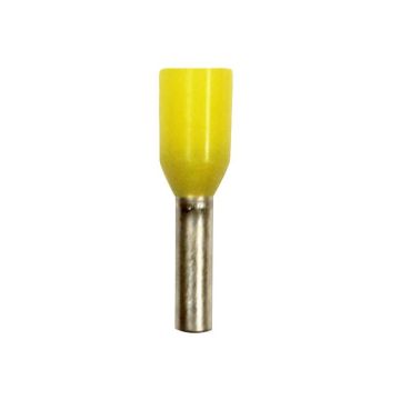 Eclipse Tools Pro'sKit Insulated Yellow Wire Ferrules, 18 AWG x 12mm, 500 pcs