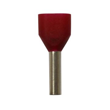 Eclipse Tools Twin Red Wire Ferrules, 2x18 AWG x 16mm, 500 pcs