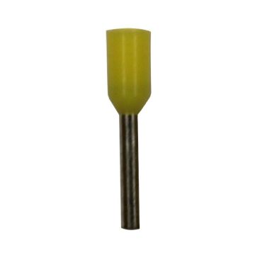 Eclipse Tools Pro'sKit Insulated Yellow Wire Ferrules, 24 AWG x 10mm, 100 pcs