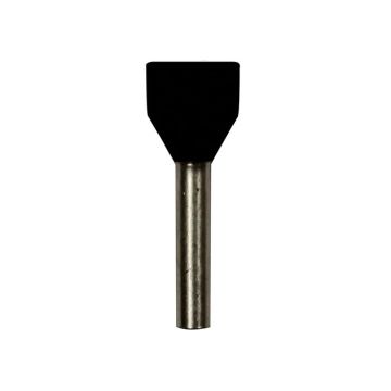 Eclipse Tools Pro'sKit Twin Black Wire Ferrules, 2x16 AWG x 20mm, 100 pcs