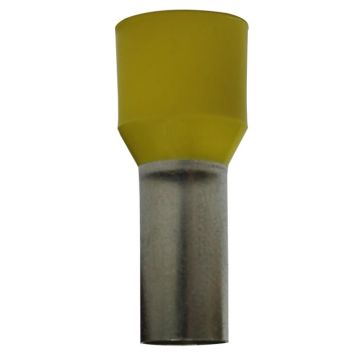 Eclipse Tools Pro'sKit Insulated Yellow Wire Ferrules, 4 AWG x 30mm, 50 pcs