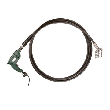 Wöhler Rotary Viper Heavy-Duty 42' drill-driven chimney cleaning shaft with safety clutch and chain