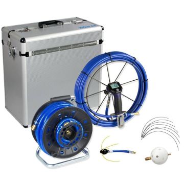 Wöhler 7570 Compressed Air Cleaning Professional Set with pneumatic viper hose reel and aluminum case