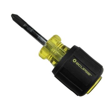 Eclipse Tools Pro'sKit Phillips Rubber Grip Stubby Screwdriver #2 x 1-1/2"