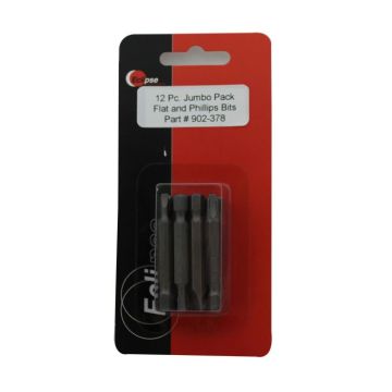 Eclipse Tools 12 Pc Jumbo Pack Assorted Flat and Phillips 1-15/16" Power Bit Set