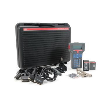 ABB SACE PR010/T circuit protection tester kit with hard transport case, TT1, PR030/B, power supply, cables, and accessories displayed