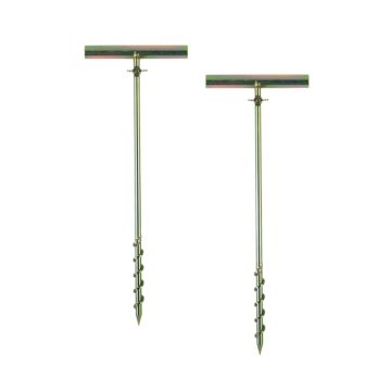 AEMC 2135.44 auxiliary ground rod set with two 17-inch stainless steel T-shaped ground electrodes