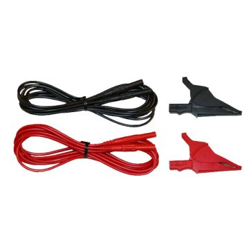 AEMC 2140.63 – Set of 2 Color-Coded 10 ft (3 m) Leads (600V CAT IV) with Red/Black Alligator Clips (1000V CAT IV, 15A).