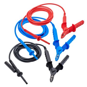 AEMC 2151.32 Lead – Set of 3, 25 ft 5kV safety w/clips for Megohmmeter Models 5050, 5060, 5070, & 6505