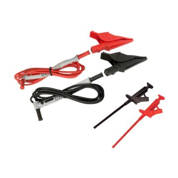 AEMC 2152.13 Utility Test Lead Kit #4 – 2 x 5 ft Silicone Safety Leads, Alligator Clips & Grip Probes, 1000V CAT IV