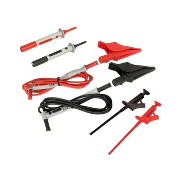 AEMC 2152.14 Utility Test Lead Kit #5 with red and black leads, clips, pencil probes, and grip probes