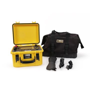 AEMC C.A 6240 digital micro-ohmmeter with Soft Carry bag, straps, and power cords